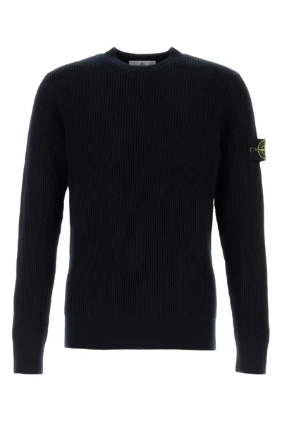 STONE ISLAND MIDNIGHT BLUE WOOL SWEATER