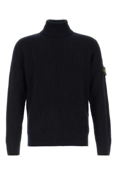 STONE ISLAND MIDNIGHT BLUE WOOL SWEATER