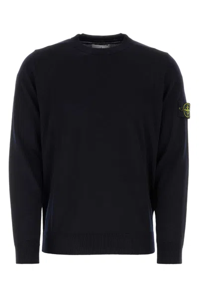 STONE ISLAND MIDNIGHT BLUE WOOL SWEATER