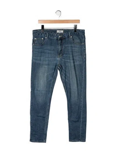Pre-owned Stone Island Mid-rise Straight Leg Jeans In Blue