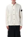 Stone Island Off-white Mil-spec Stretch Ripstop-tc Jacket In Neutral