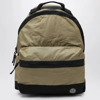 Stone Island Military Green Cotton Ripstop Backpack