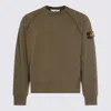 Stone Island Men S Garment Dyed Oversized Fit Crewneck Sweatshirt In Green