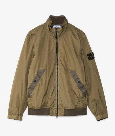 Stone Island Military Green Outerwear Mini Jacket For Ss26