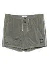 Stone Island Compass Patch Swim Shorts In Green