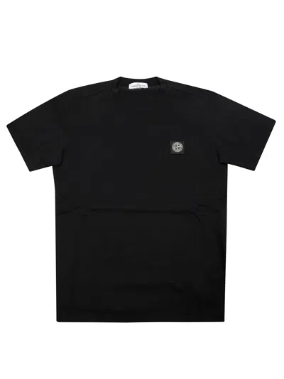 Stone Island Mini Badge Detail T-shirt In V0029