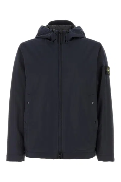 Stone Island Mini Outerwear For The Modern Explorer In Blue