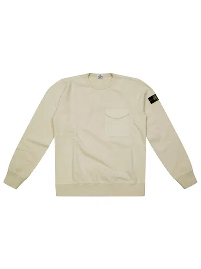 Stone Island Mini Pocket Hoodie With Logo Patch In Neutral