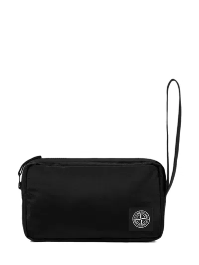 Stone Island Mini Pouch Handbag For Men In Black