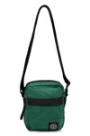 Stone Island Shoulder Bag Durable Fabric Zip Pocket In Green