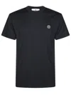 Stone Island Logo Patch T-shirt In Black