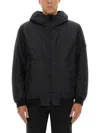 Stone Island Padded Jacket With Drip-proof And Wind-resistant In Black