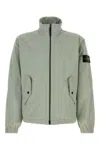 Stone Island Stretch Polyester Jacket Elastic Cuffs High Collar In Multi