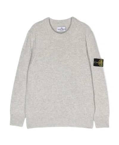 Stone Island Mélange Crew-neck Jumper In Gray
