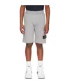 Stone Island Mélange-effect Track Shorts In Gray