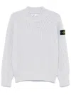 Stone Island Mock Neck 3d Knitted Jumper Clothing In Grey