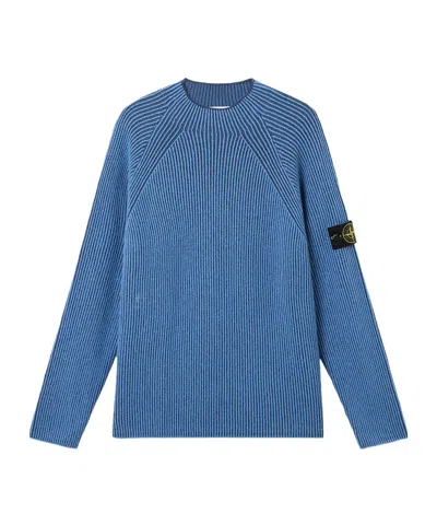 STONE ISLAND RIBBED CREW-NECK SWEATER