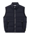 Stone Island Down Vest With Seamless Feather Tunnels And Anti-drop In Blue