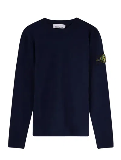 Stone Island Modern Lightweight Sweater For Men - Ss26 Collection In Blue
