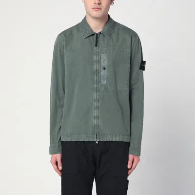 Stone Island - 11412 Cotton Ripstop, Homme, Gris Vert, Taille: Xl In Green
