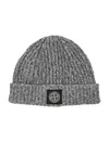 Stone Island Muline' Beanie In Gray