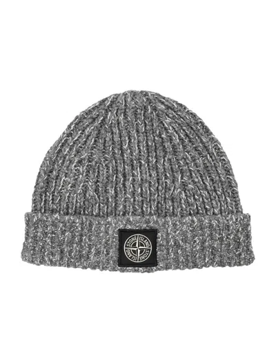 Stone Island Muline' Beanie In Gray
