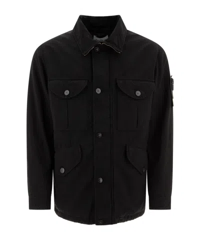 Stone Island Multi-pocket Casual Cotton Clothes In Black