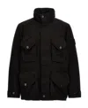 Stone Island Multi-pocket Parka Coat In Black