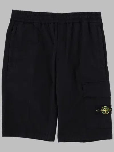 Stone Island Bermuda Regular In Black