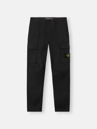 Stone Island Multi-pocket Cargo Cargo Pants In Black