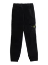 Stone Island Multi-pocket Cotton Cargo Pants In Black