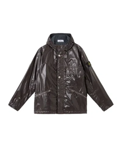 Stone Island 4100062 Mussola Gommata-tc In Charcoal Grey