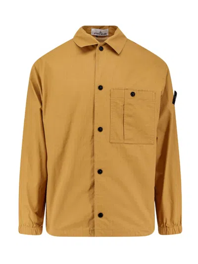 Stone Island Must-have Cotton Outerwear Jacket For Ss26 In Yellow