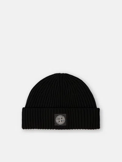 Stone Island N100002 Full Rib Rws Wool In Black