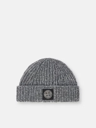 Stone Island N100014 Fancy Yarn Mouliné Wool In Gray