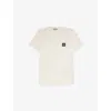 Stone Island Natural Junior Compass-badge Short-sleeve Cotton-jersey T-shirt In Burgundy