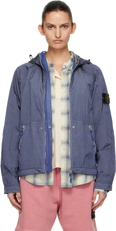 Stone Island Navy 4100119 Nylon Metal Econyl Watro-tc Jacket