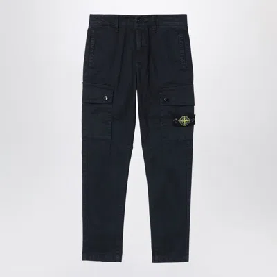 Stone Island Navy Blue Cargo Trousers