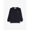 Stone Island Compass-motif Cotton Sweatshirt In Black
