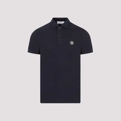 STONE ISLAND MEN NAVY BLUE COMPASS PATCH POLO, S LUXURY POLOS FOR MEN DARVEYS
