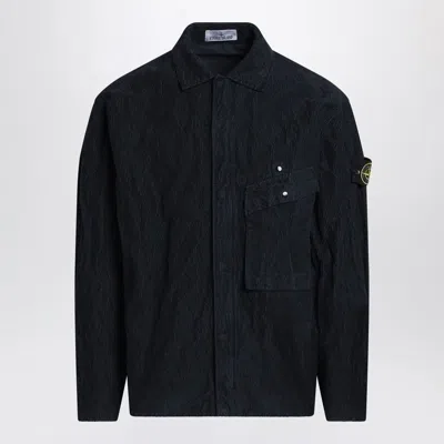 STONE ISLAND STONE ISLAND  NAVY BLUE CORDUROY SHIRT