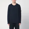 Stone Island Navy Blue Cotton-blend T-shirt In Blue
