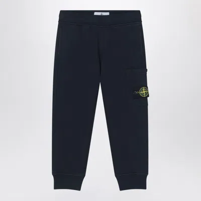 STONE ISLAND NAVY BLUE COTTON JOGGING PANTS