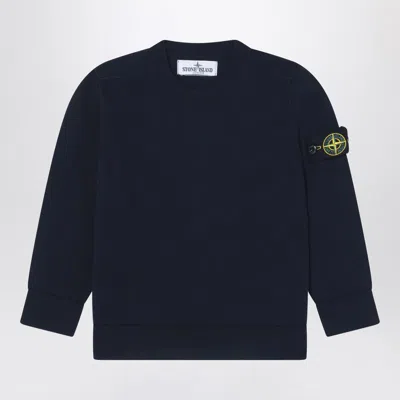 Stone Island Kids' Navy Blue Cotton Jumper