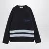 Stone Island Navy Blue Cotton Knit Shirt In Multi