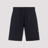Stone Island Compass Patch Drawstring Shorts In Navy Blue