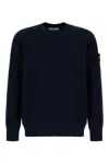 Stone Island Logo Badge Sweatshirt In Blue