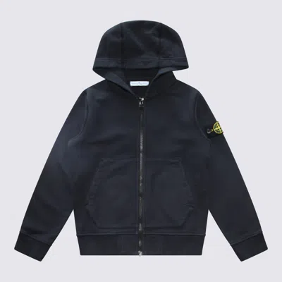 Stone Island Kids' Navy Blue Cotton Sweatshirt