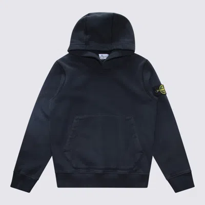 Stone Island Kids' Navy Blue Cotton Sweatshirt