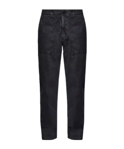 STONE ISLAND STONE ISLAND LOGO PATCH STRAIGHT-LEG PANTS